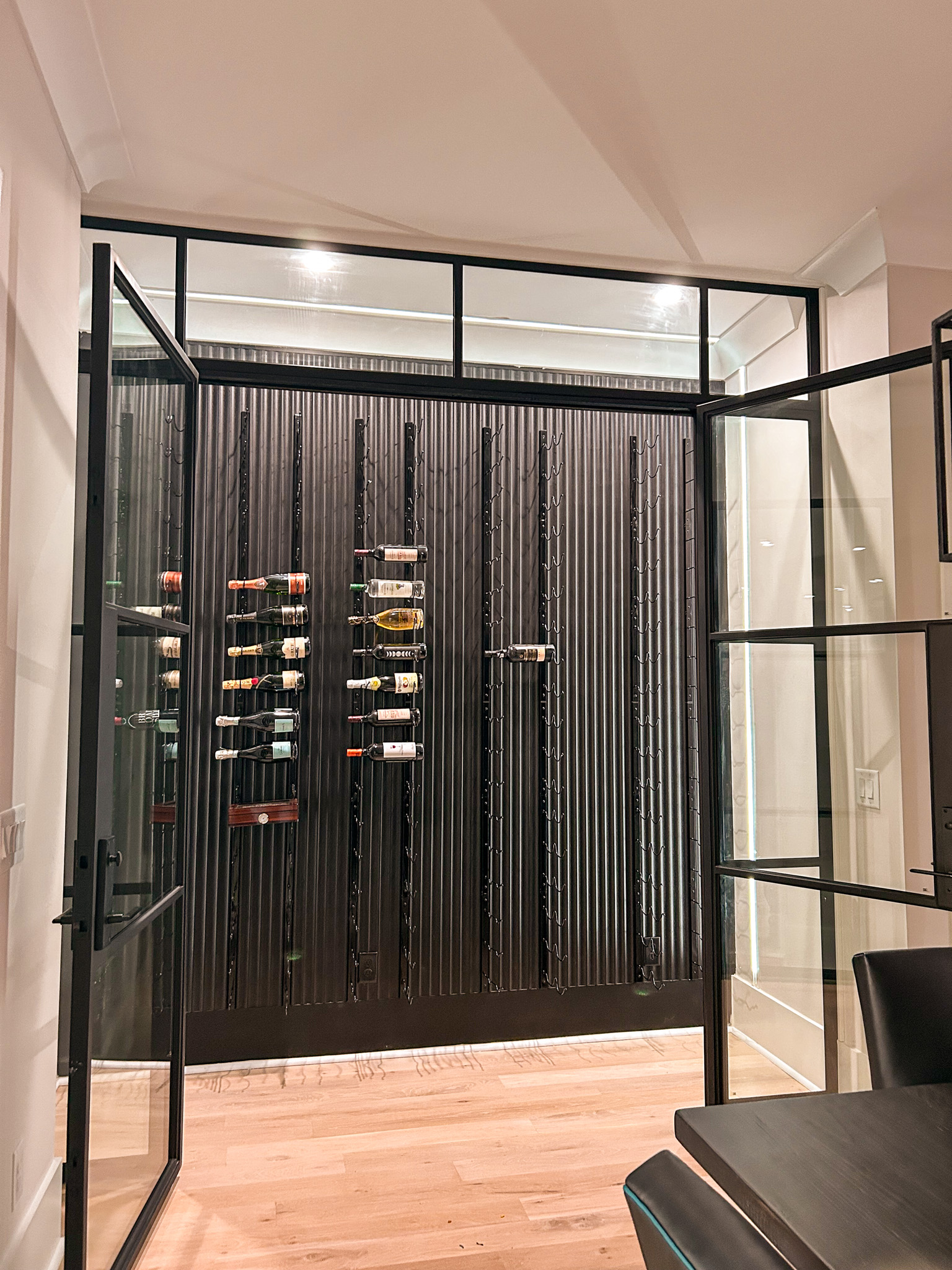 Luxury Steel Double Door to Wine Cellar